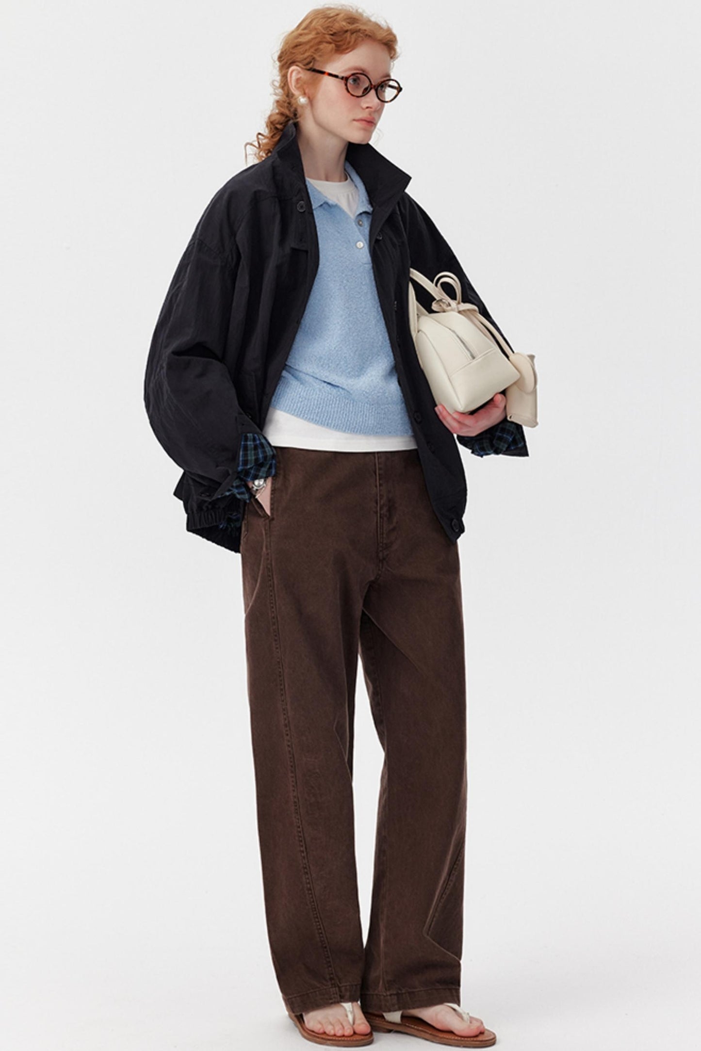 Houndstooth Short Cargo Jacket