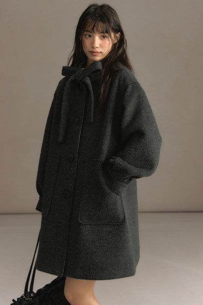 Snow Night Hooded Woolen Jacket