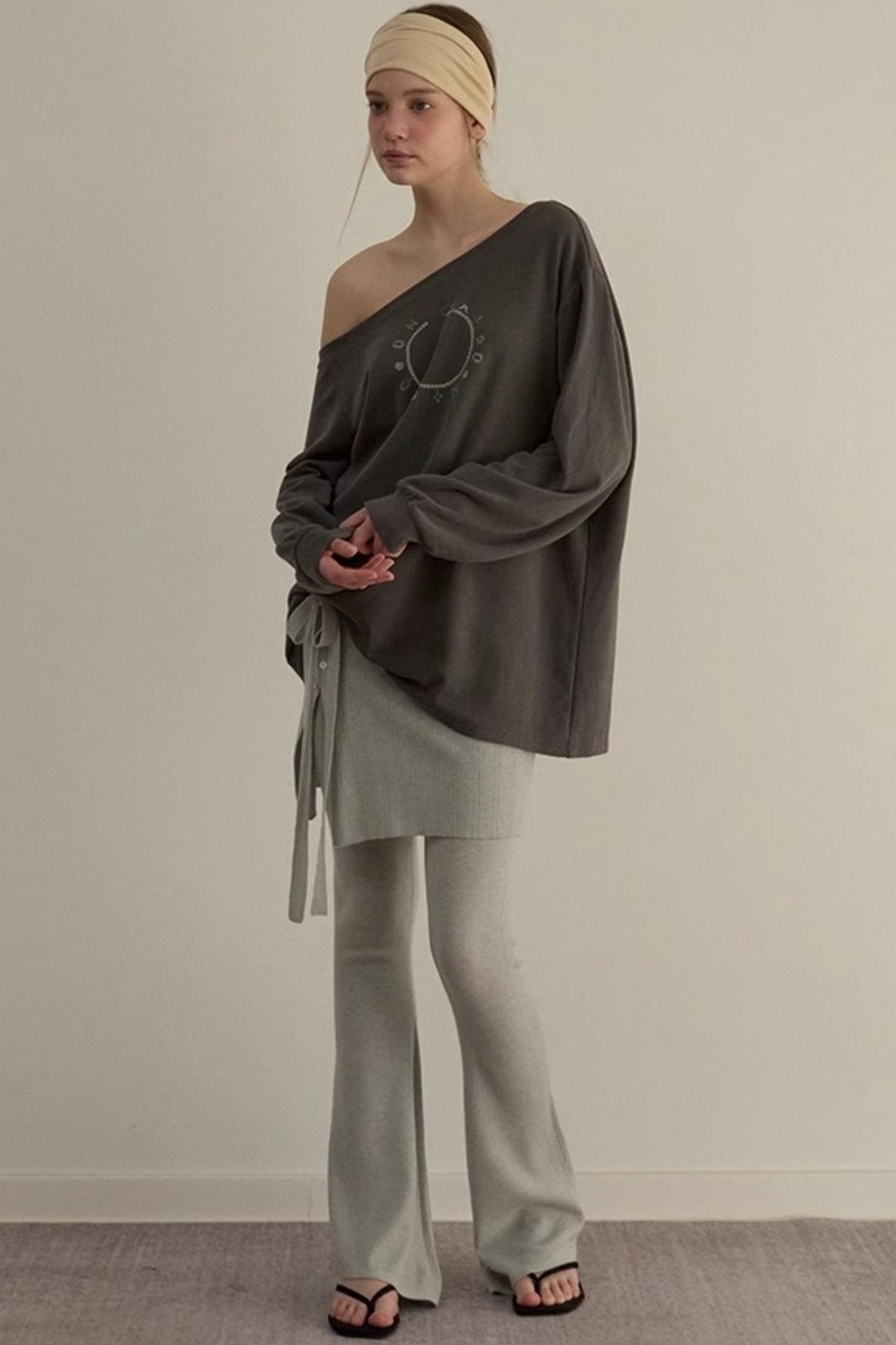 Personalized Slouchy Tie Sweatshirt