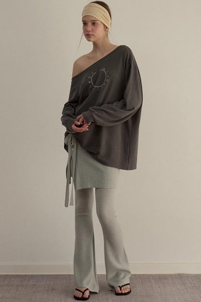 Personalized Slouchy Tie Sweatshirt