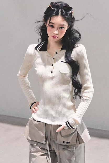 American Knit Polo Sweater