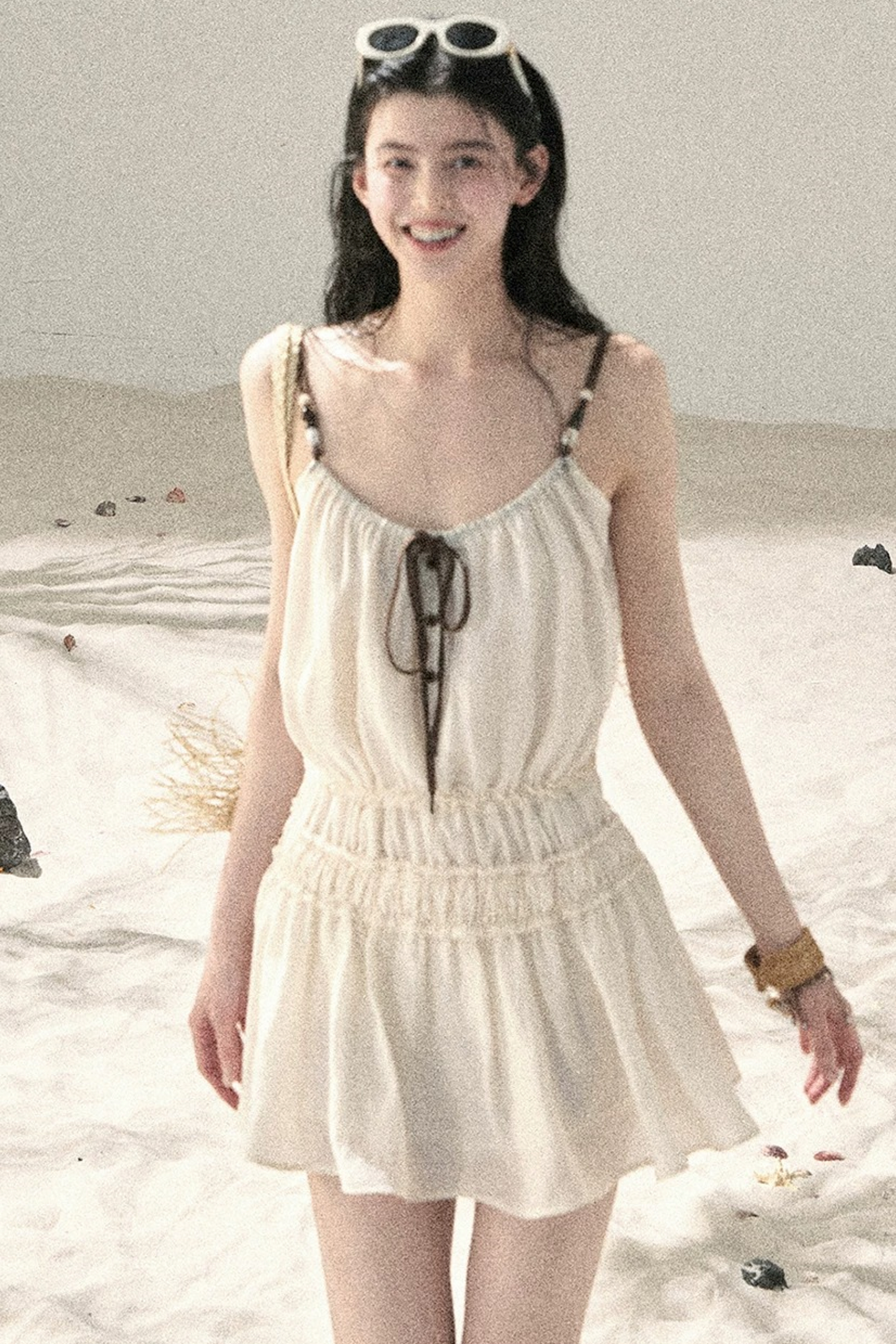 Französisches Sommerkleid mit Trägern
