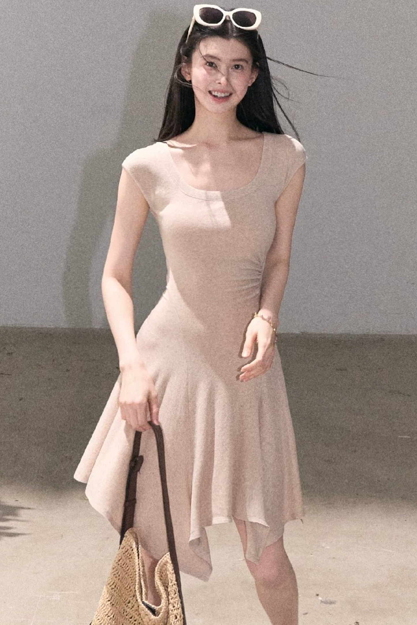 Lyocell Irregular Wool Dress