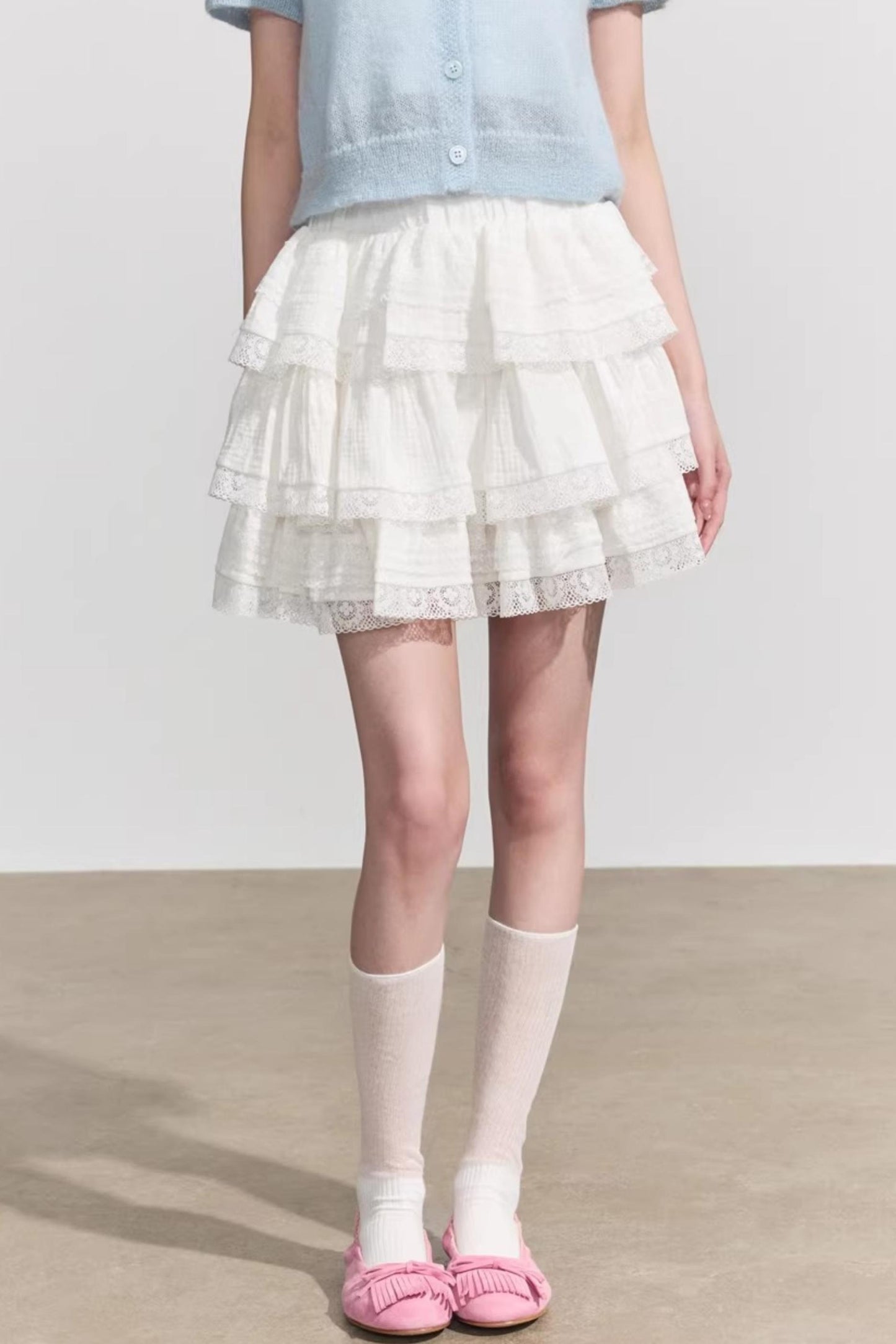 Retro High-Waisted Denim Mini Skirt