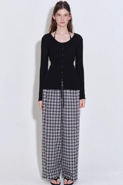 Slimming U-Neck Knitted Cardigan