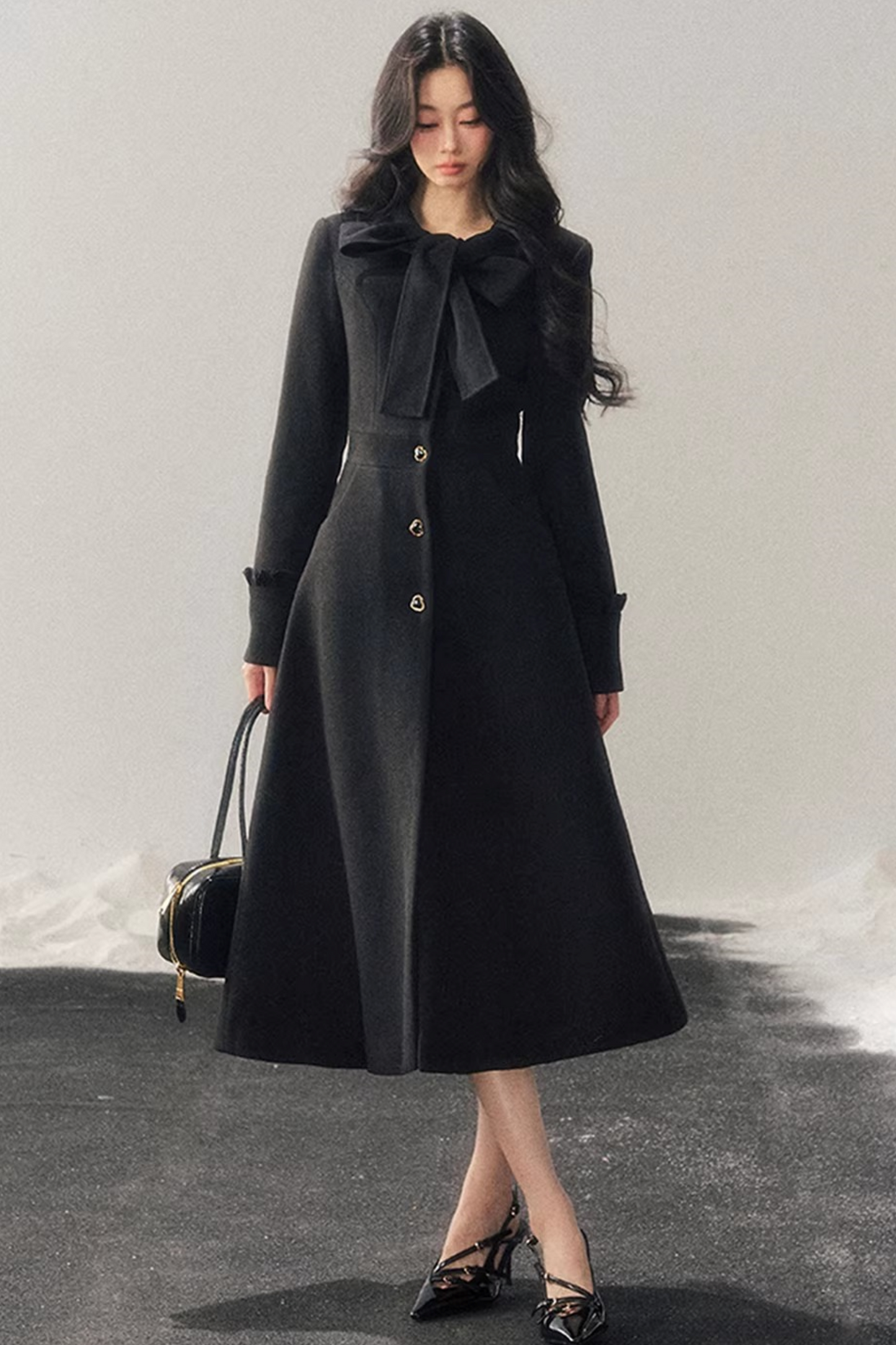 Hepburn Quilted Woolen Coat