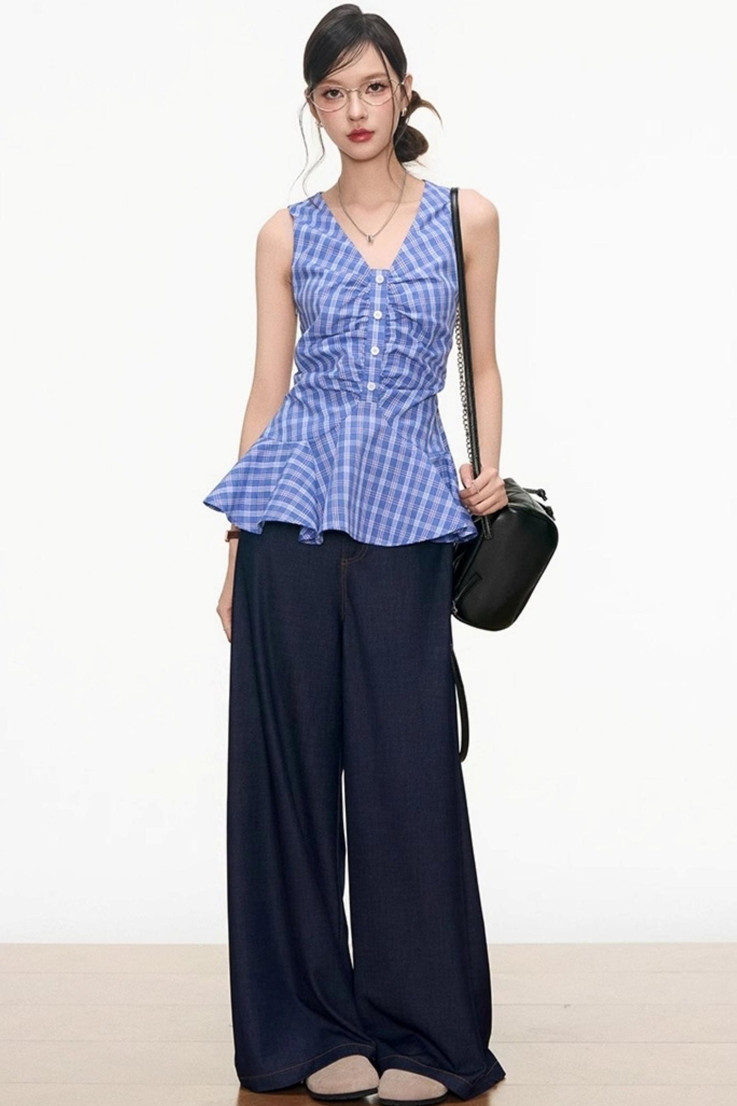 Chic V-Neck Vest Pants Set-Up
