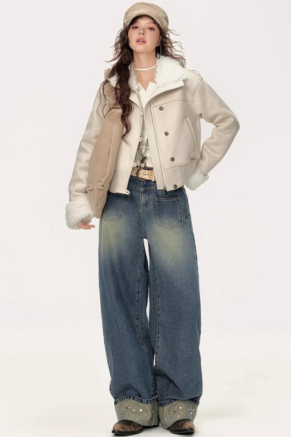 High-Waisted Wide-Leg Jeans