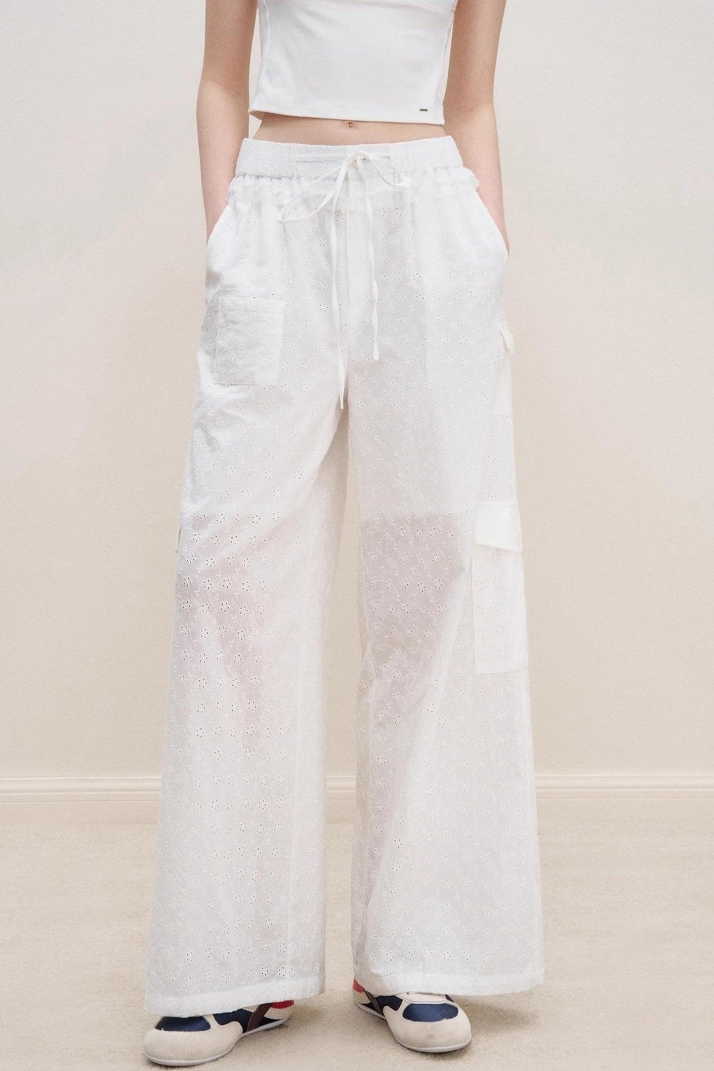 Lace Embrace Wide Leg Trousers