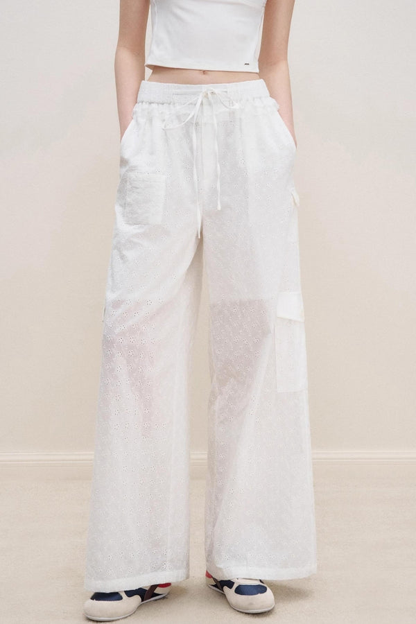 Lace Embrace Wide Leg Trousers