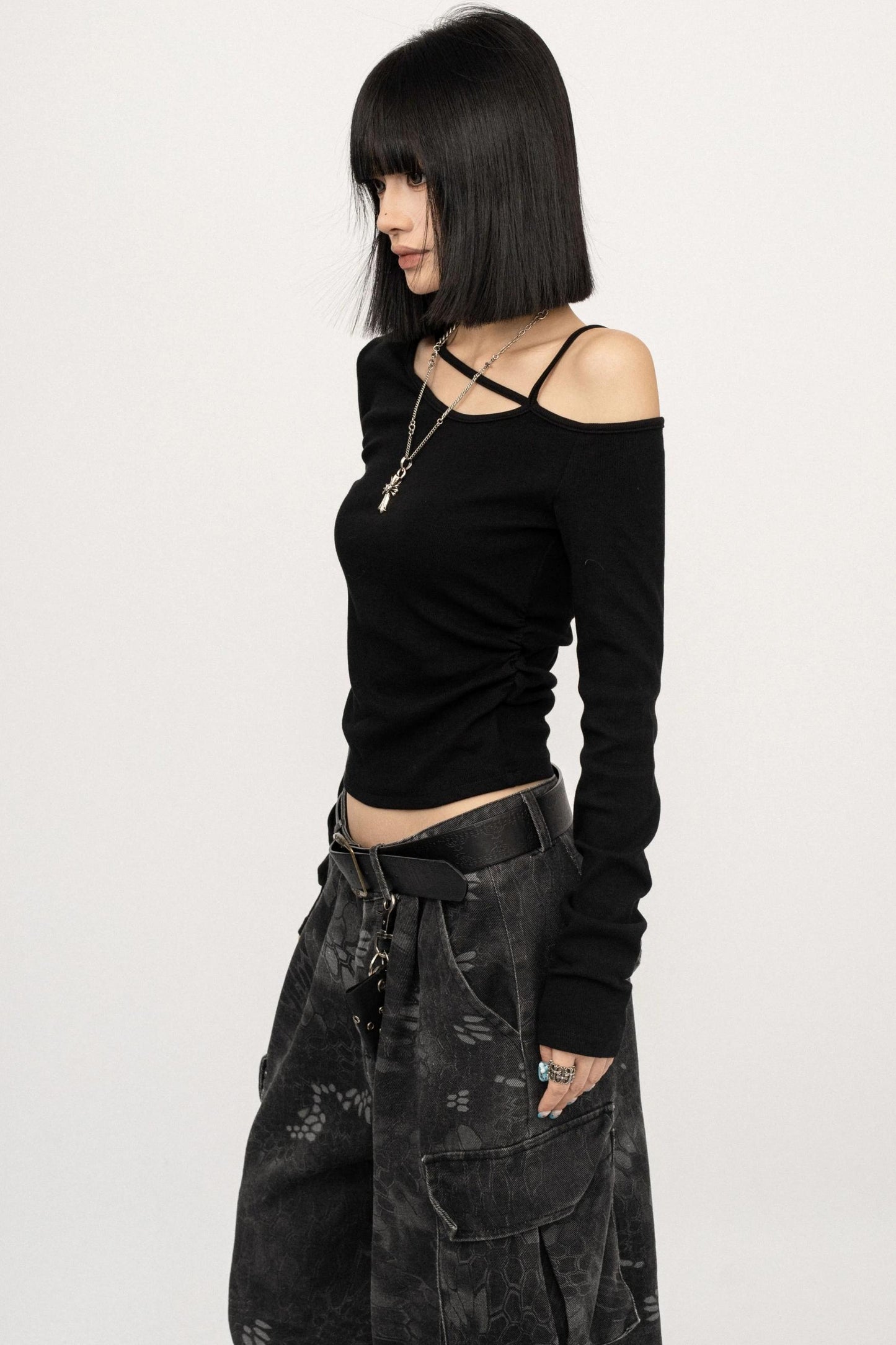 Autumn Spice Black Long Sleeve T-Shirt