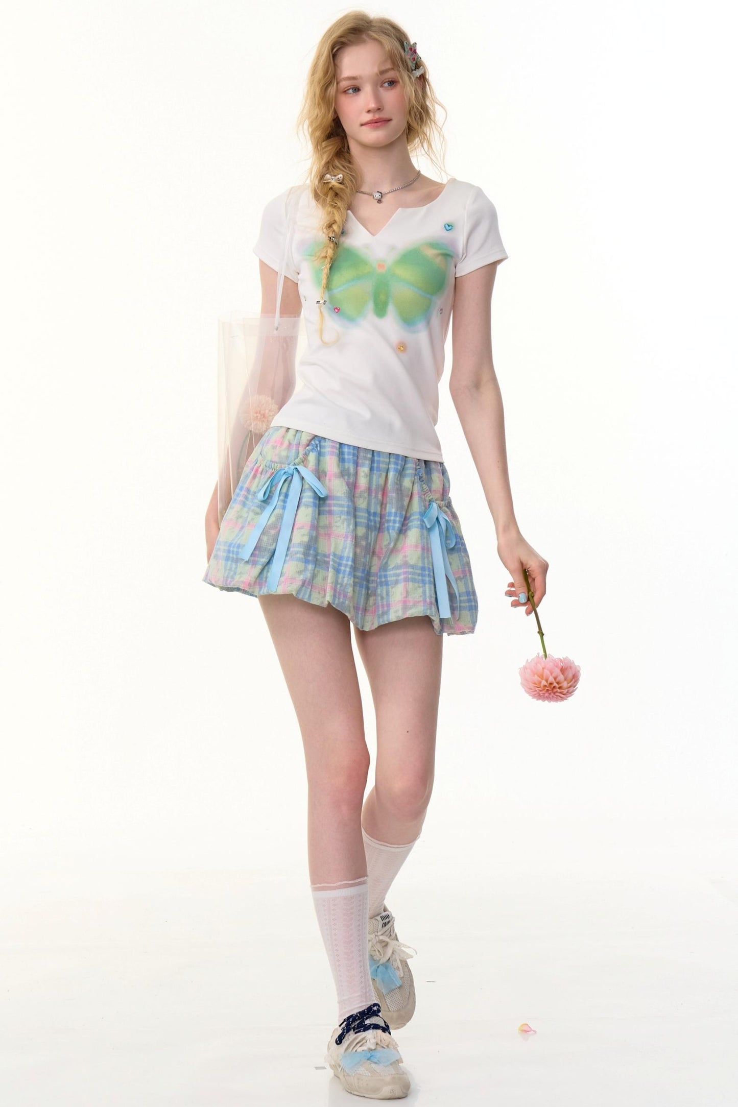 American Butterfly V-Neck T-Shirt