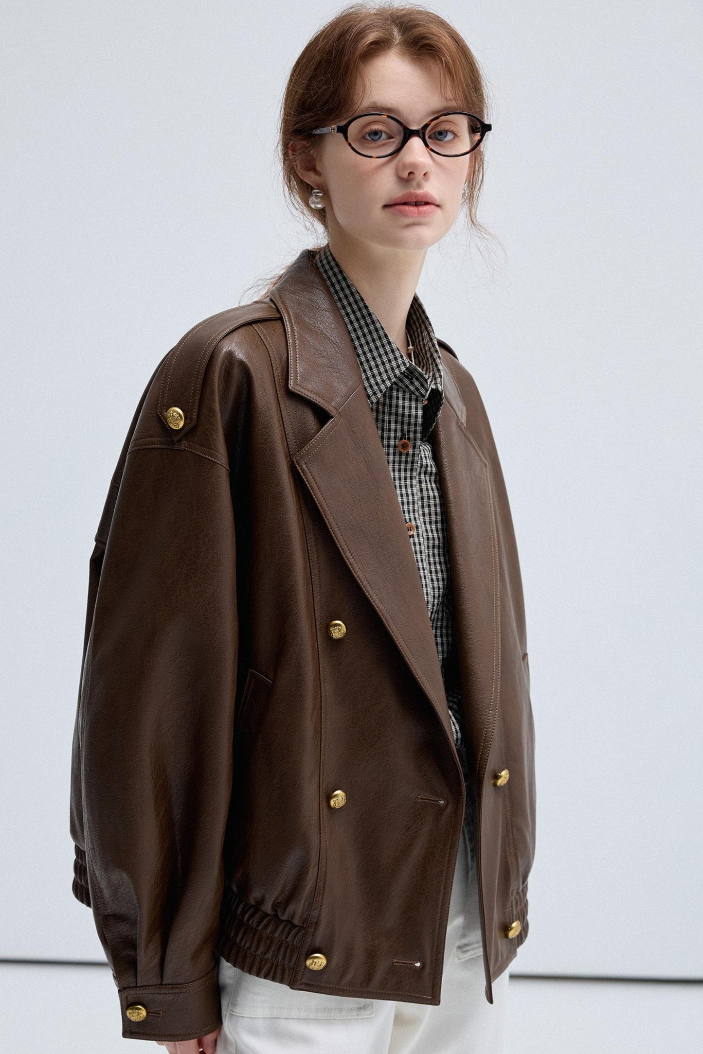 Retro Brown Leather Jacket