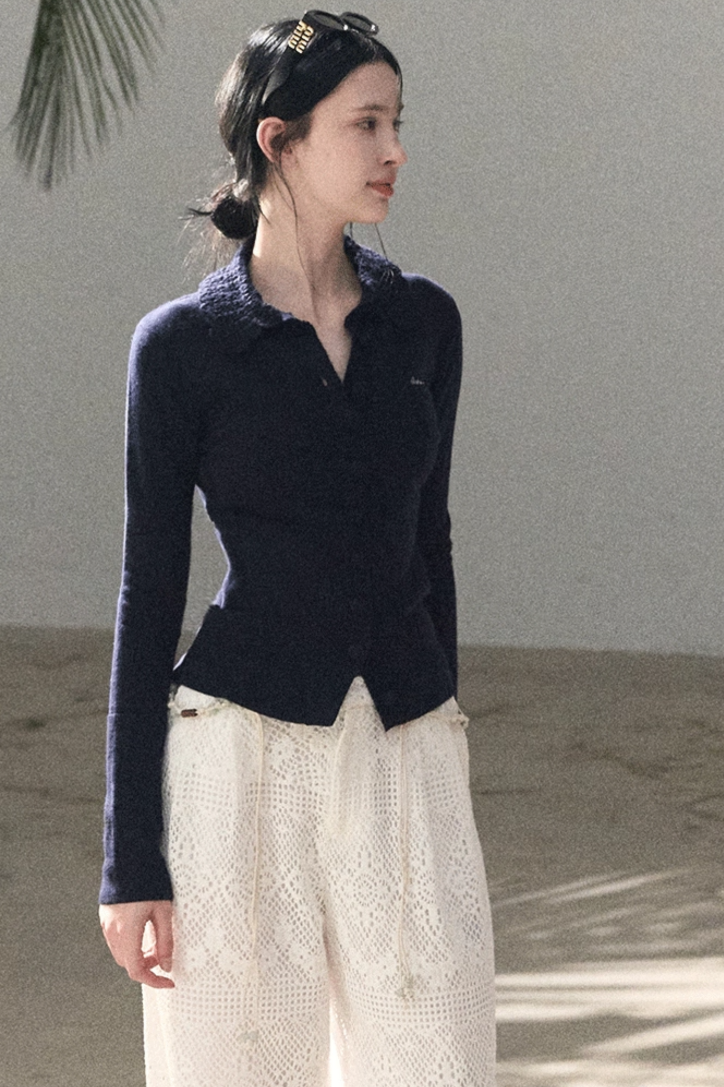 Hollow Crochet Lace Pants