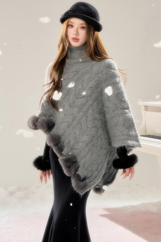 Winter Love Song Knitted Cape