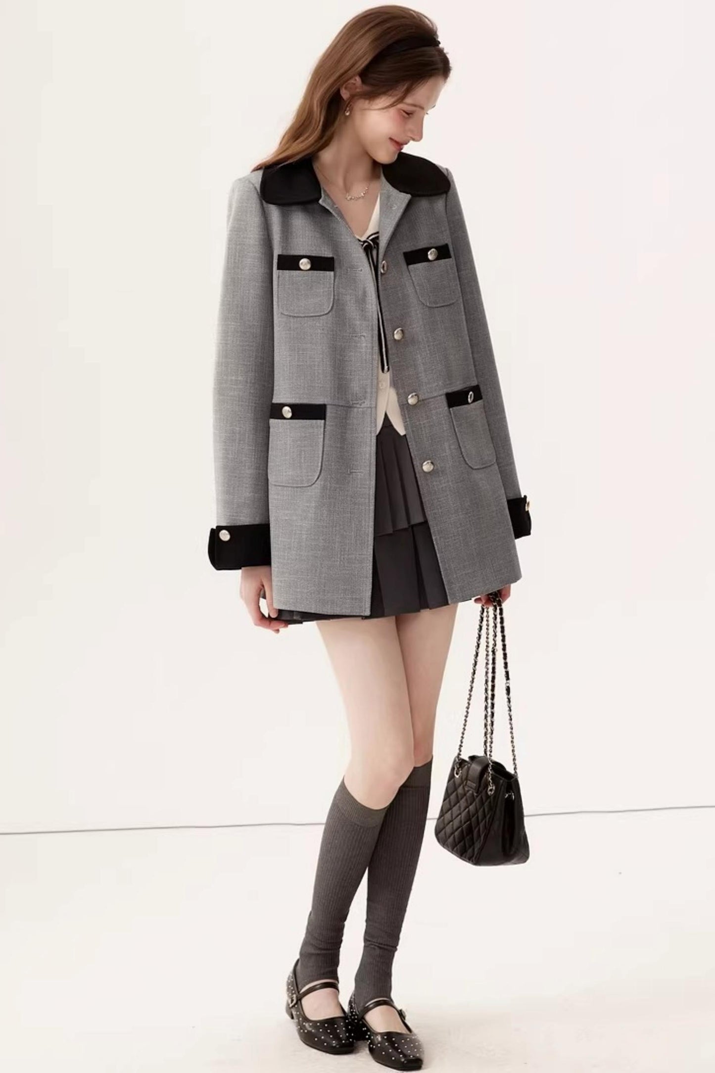 V-Neck Sailor Knit Top