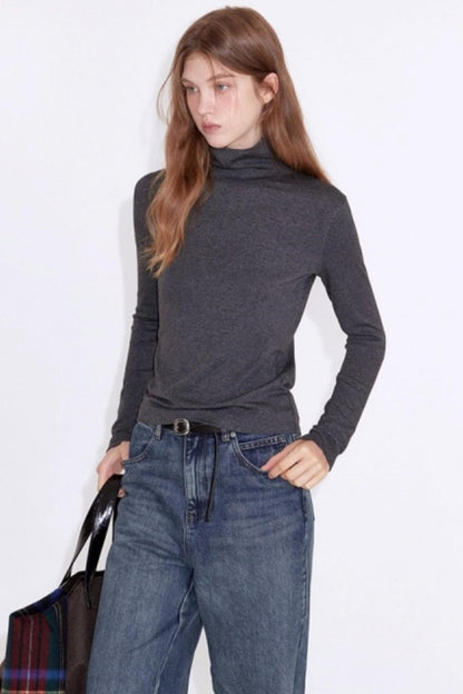 Cashmere Blend Knit Slimmimg Sweater