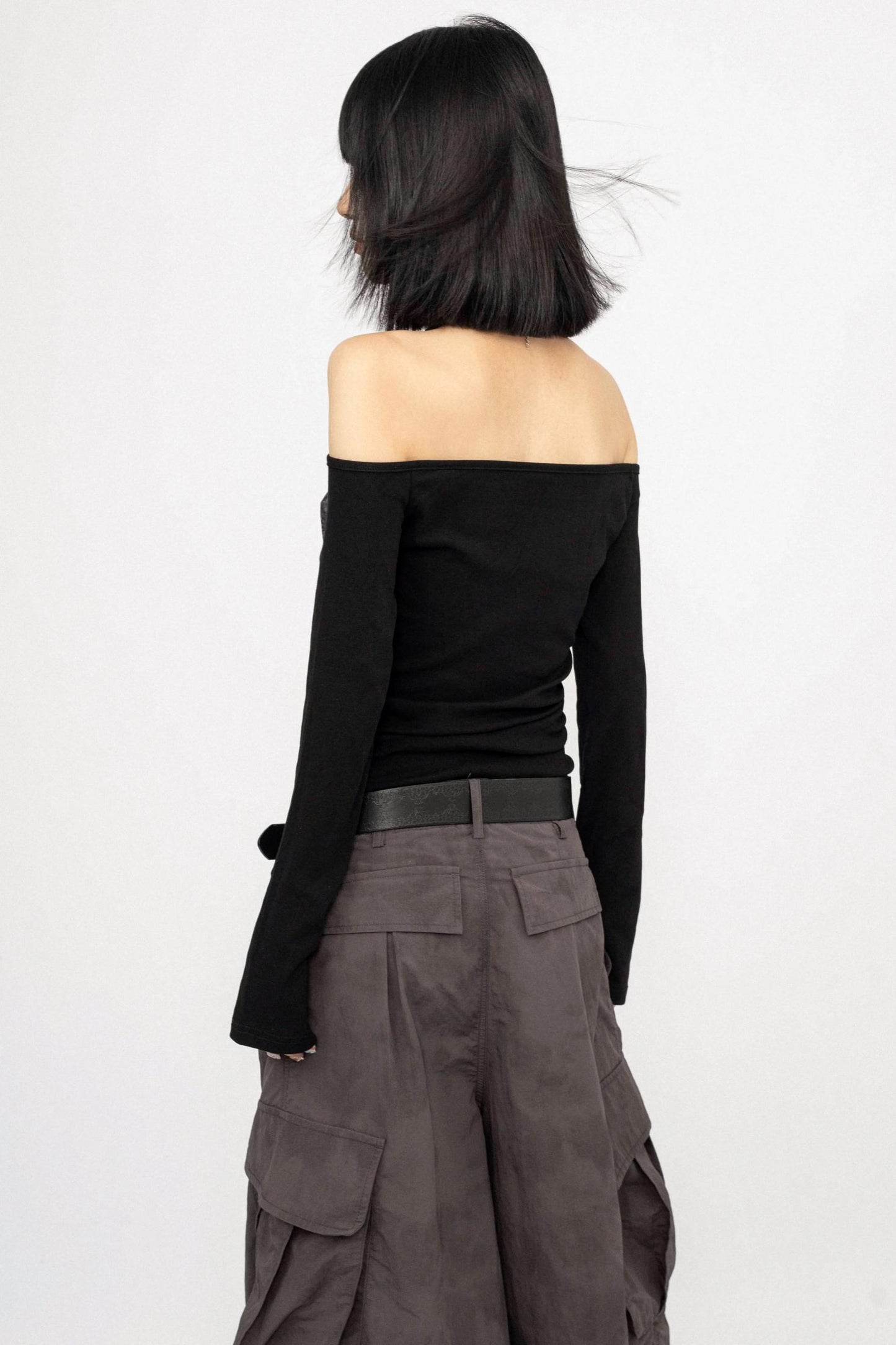 Vintage Swing Collar Long Sleeve Top