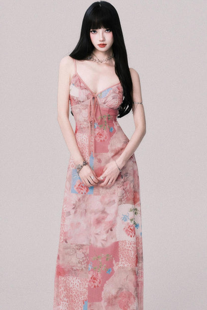 Floral Halter Beach Dress