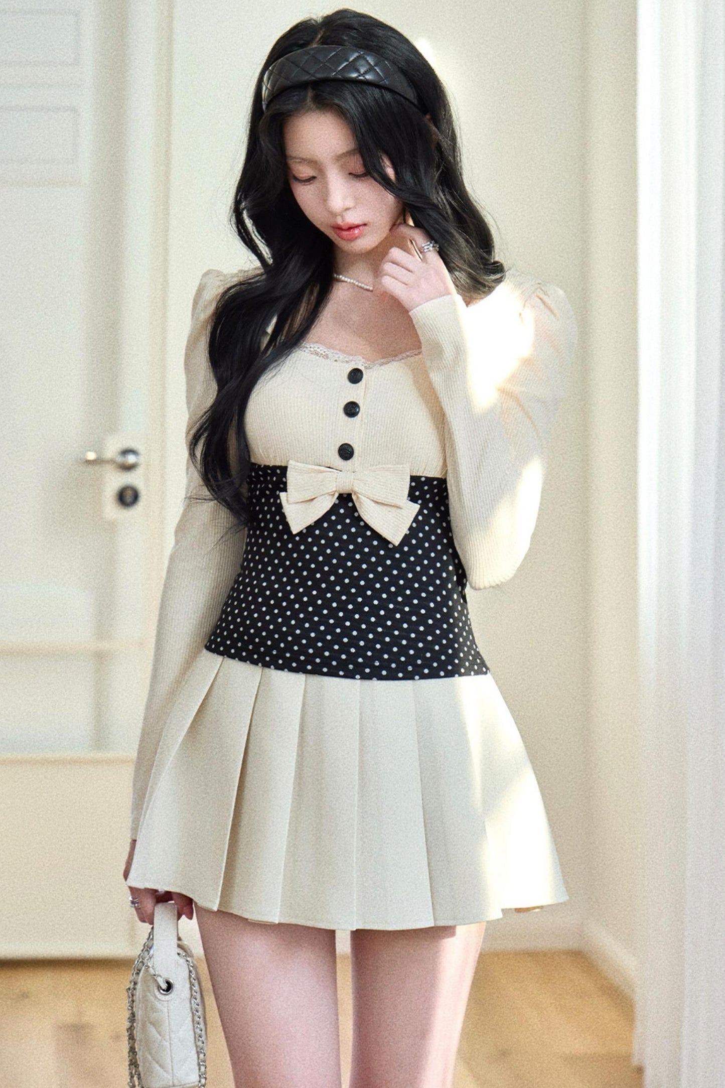 Polka Dot Bow Skirt Set-Up
