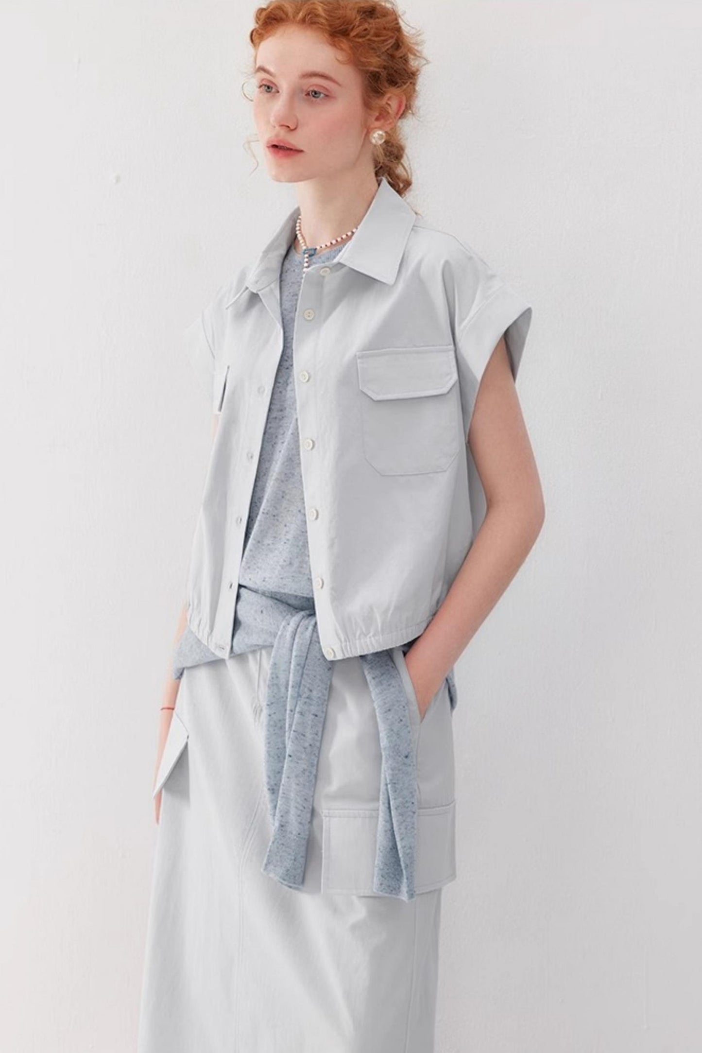 Linen UV Protection Knit Set-Up