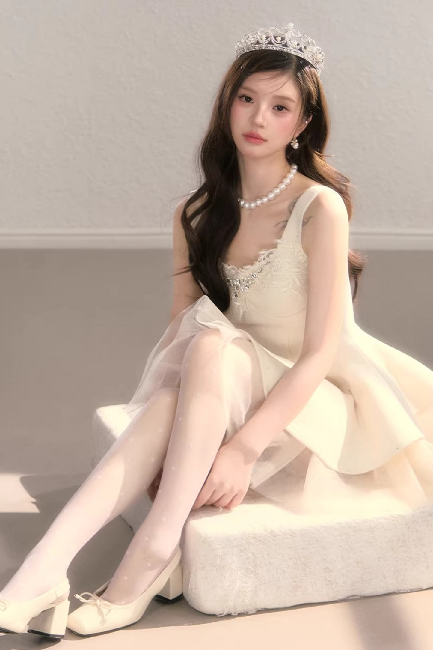 Princess Lace Puffy Dress