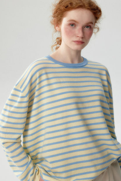 Sea Salt Striped Knit Sweater