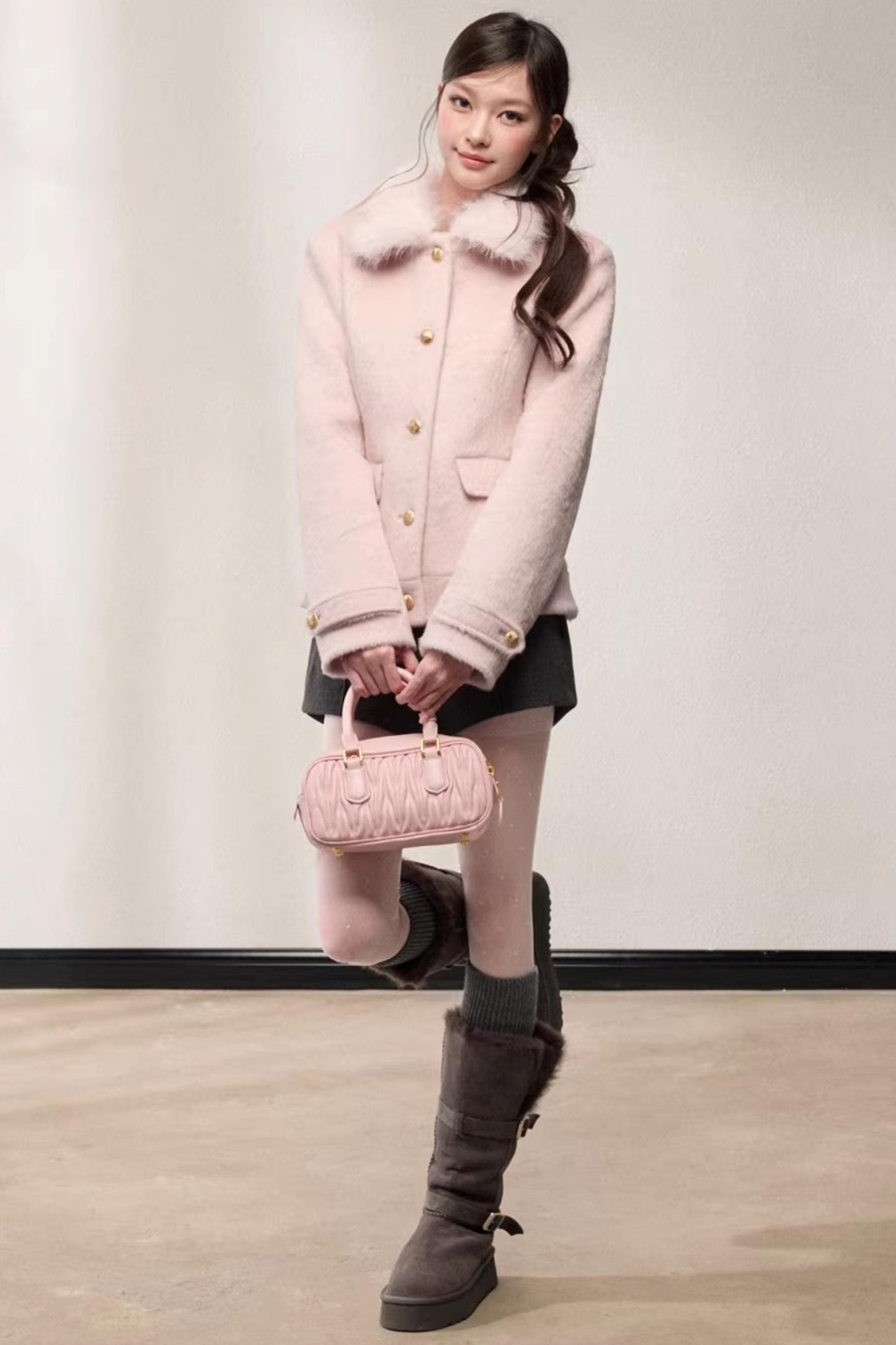 Single-Breasted Woolen Jacket