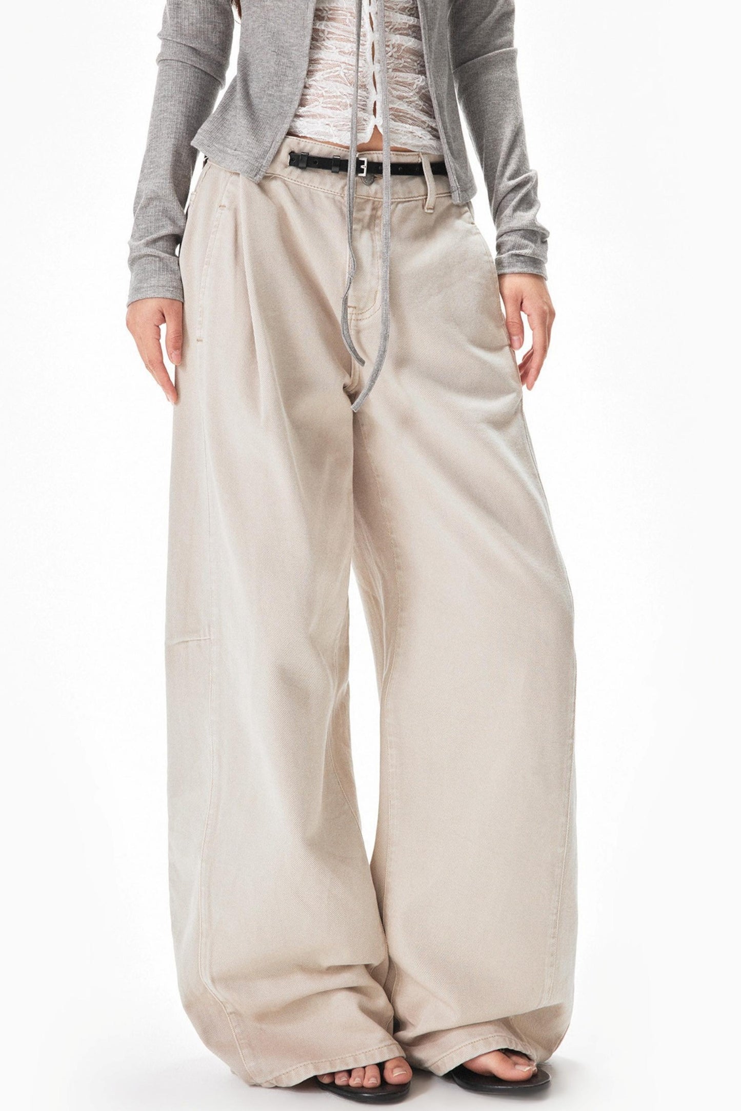 Retro Washed Apricot Cargo Pants