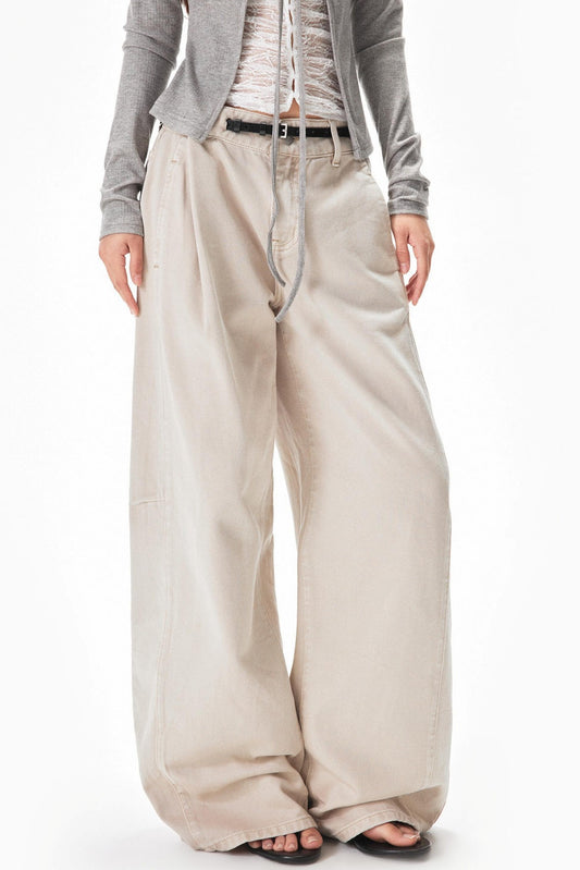 Retro Washed Apricot Cargo Pants