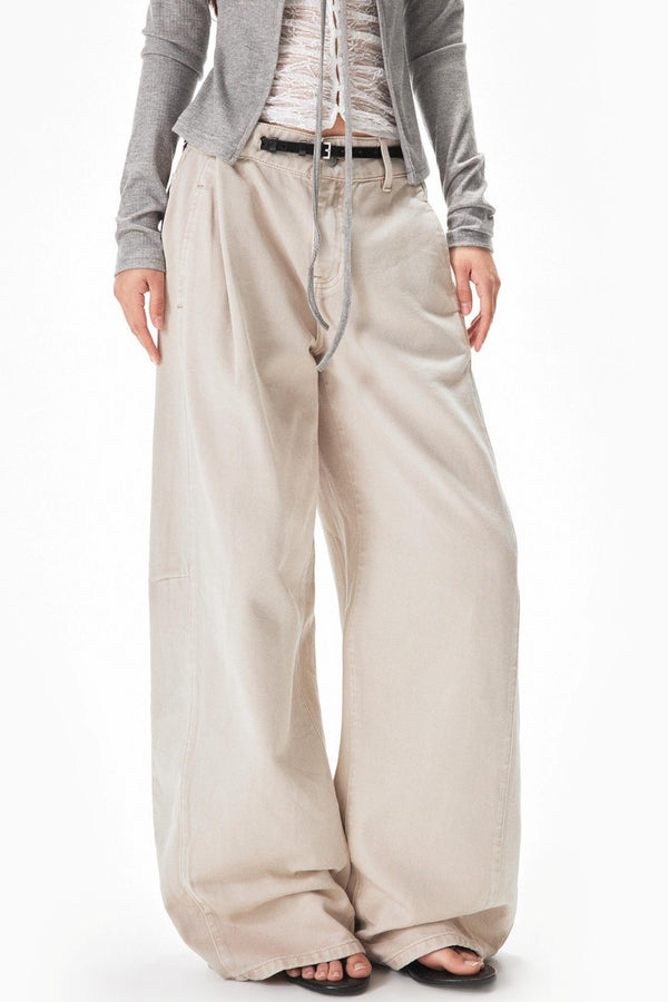 Retro Washed Apricot Cargo Pants
