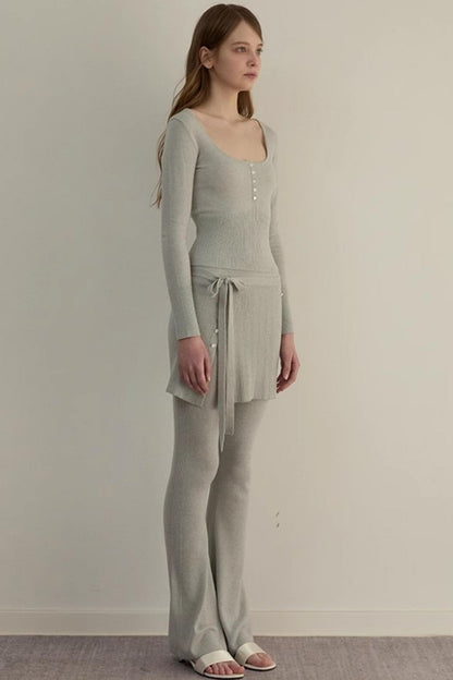 Dreamy Slim Trio Sweater Pants Set-Up