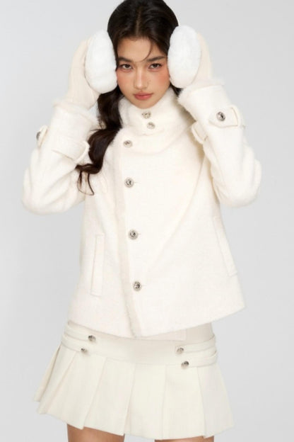 Winter Woolen Pleated Skirt