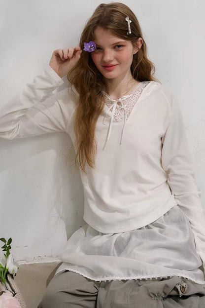 Morning Light Lace Knit Top