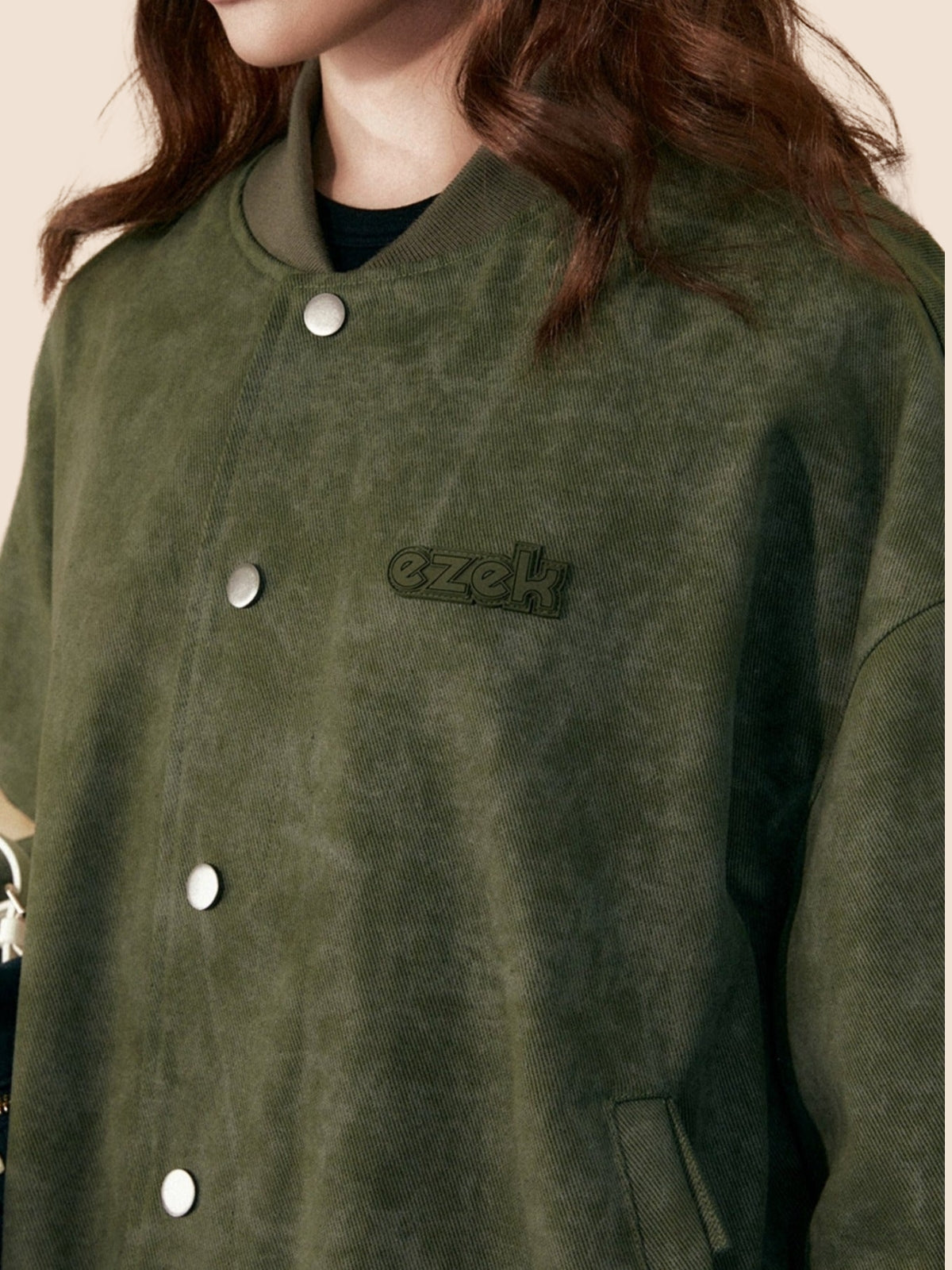 Regular Piece Lange Ärmel Grüne Jacke