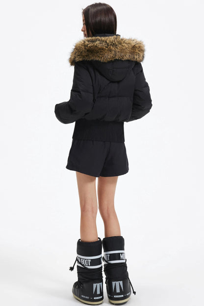 Hooded Fur Collar Down Jacket