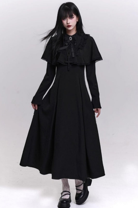 Gothic Black Long Dress