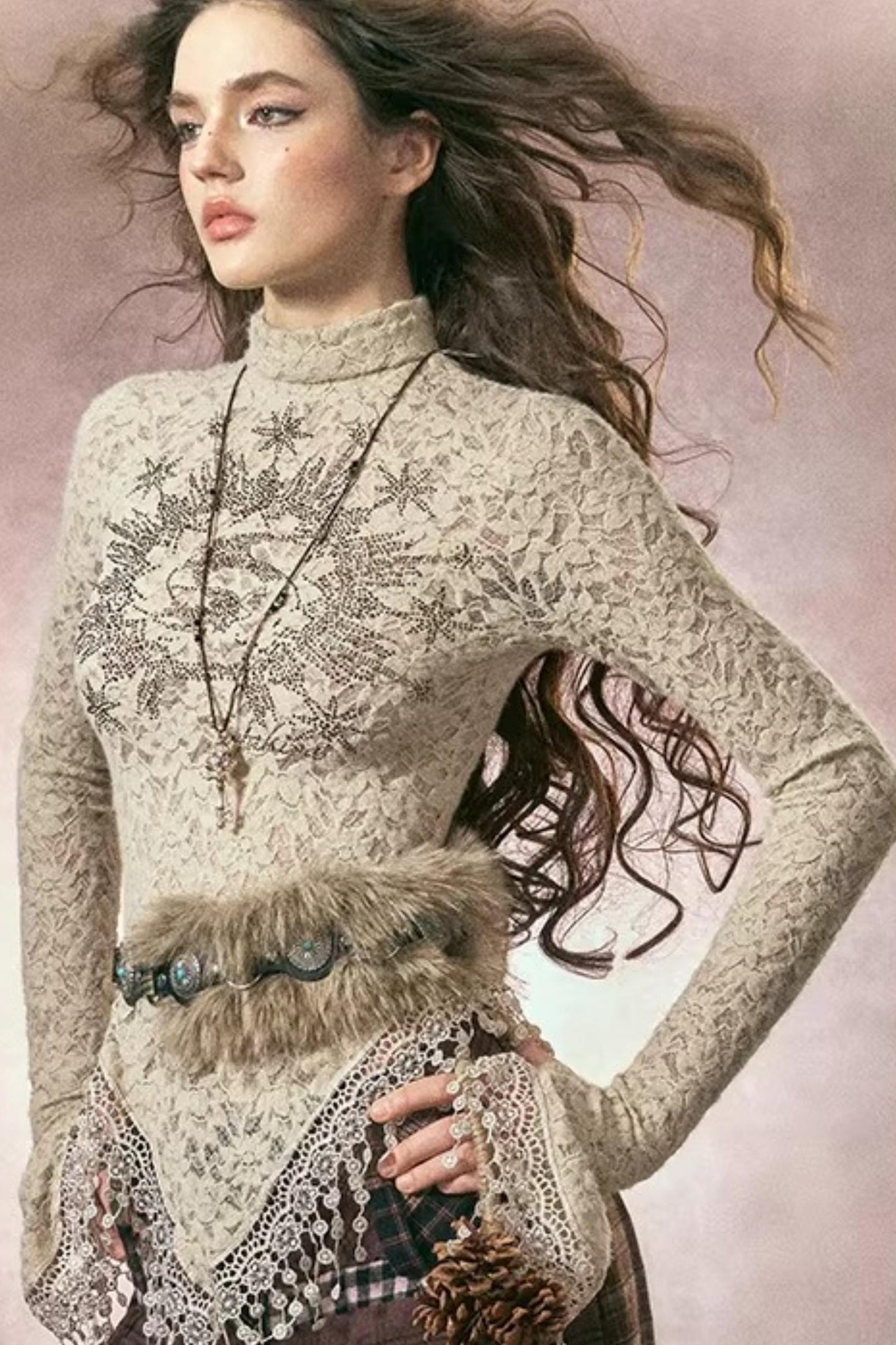 Rose-Colored Lace Top