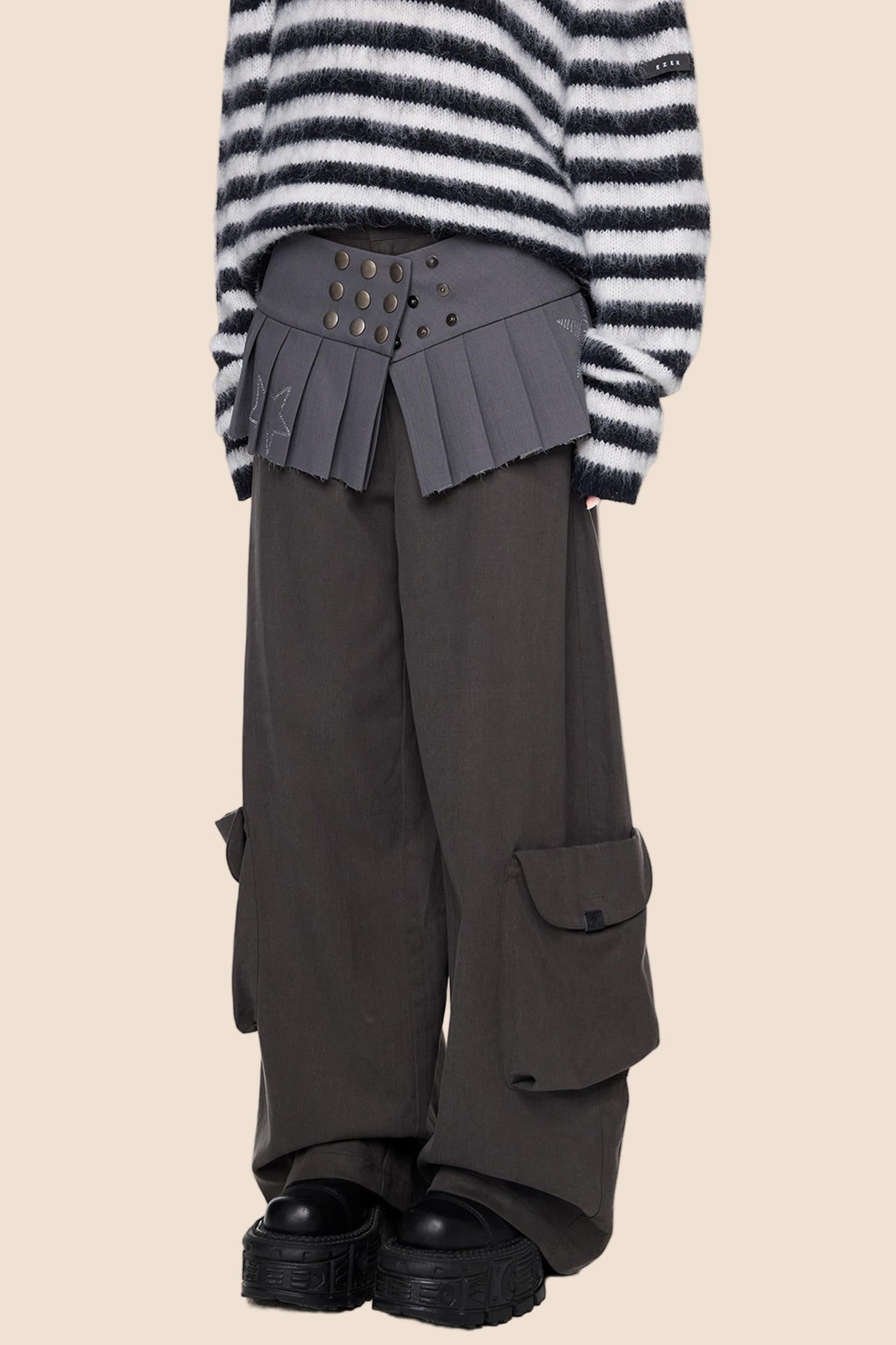 Fall Retro Wide-Leg Pants