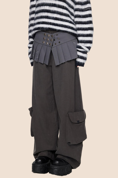 Fall Retro Wide-Leg Pants