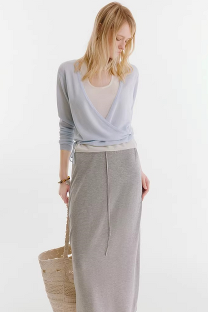 Gonna in maglia drappeggiata Lyocell