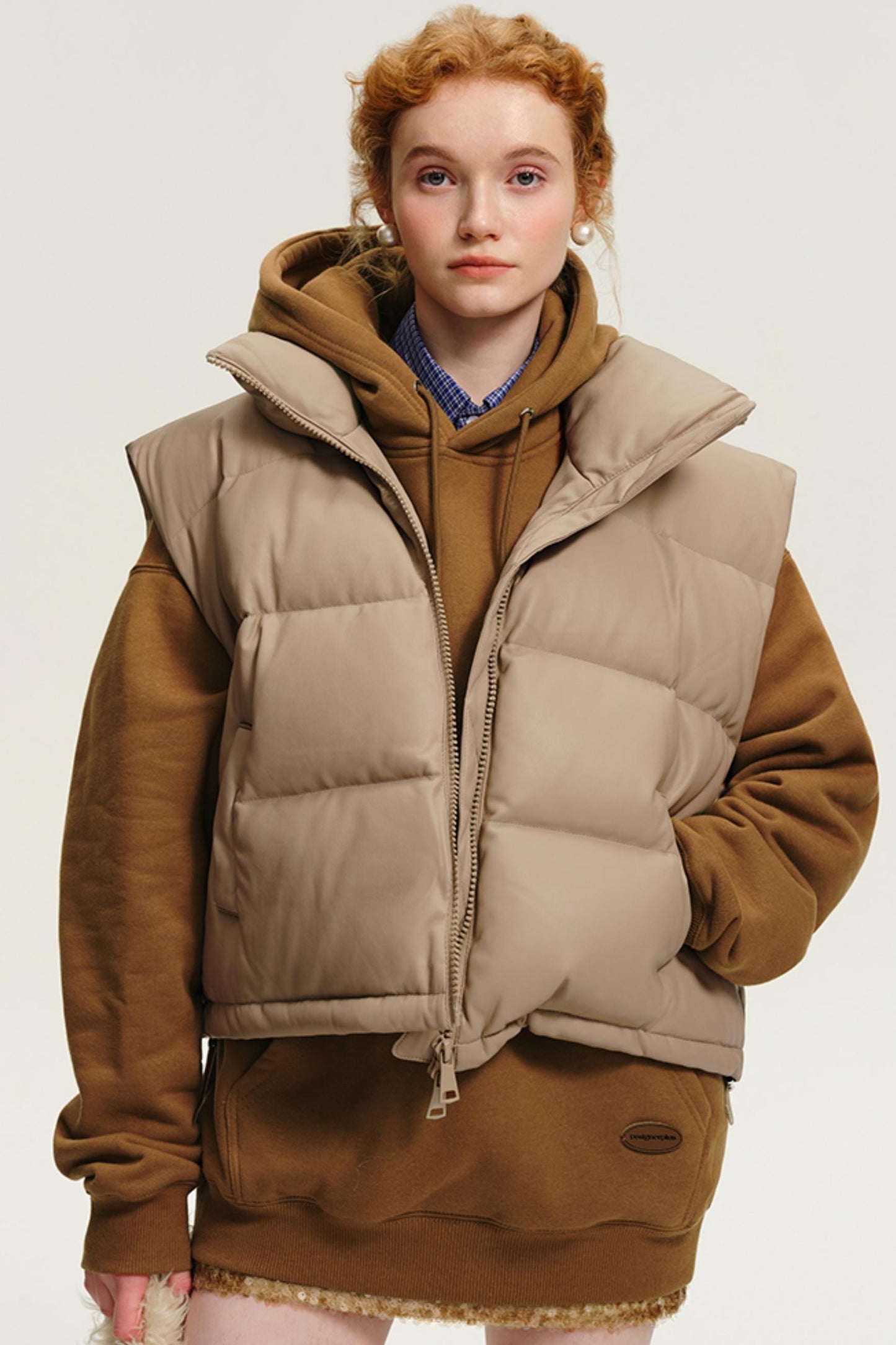 Thick Stand-Up Collar Winter Vest