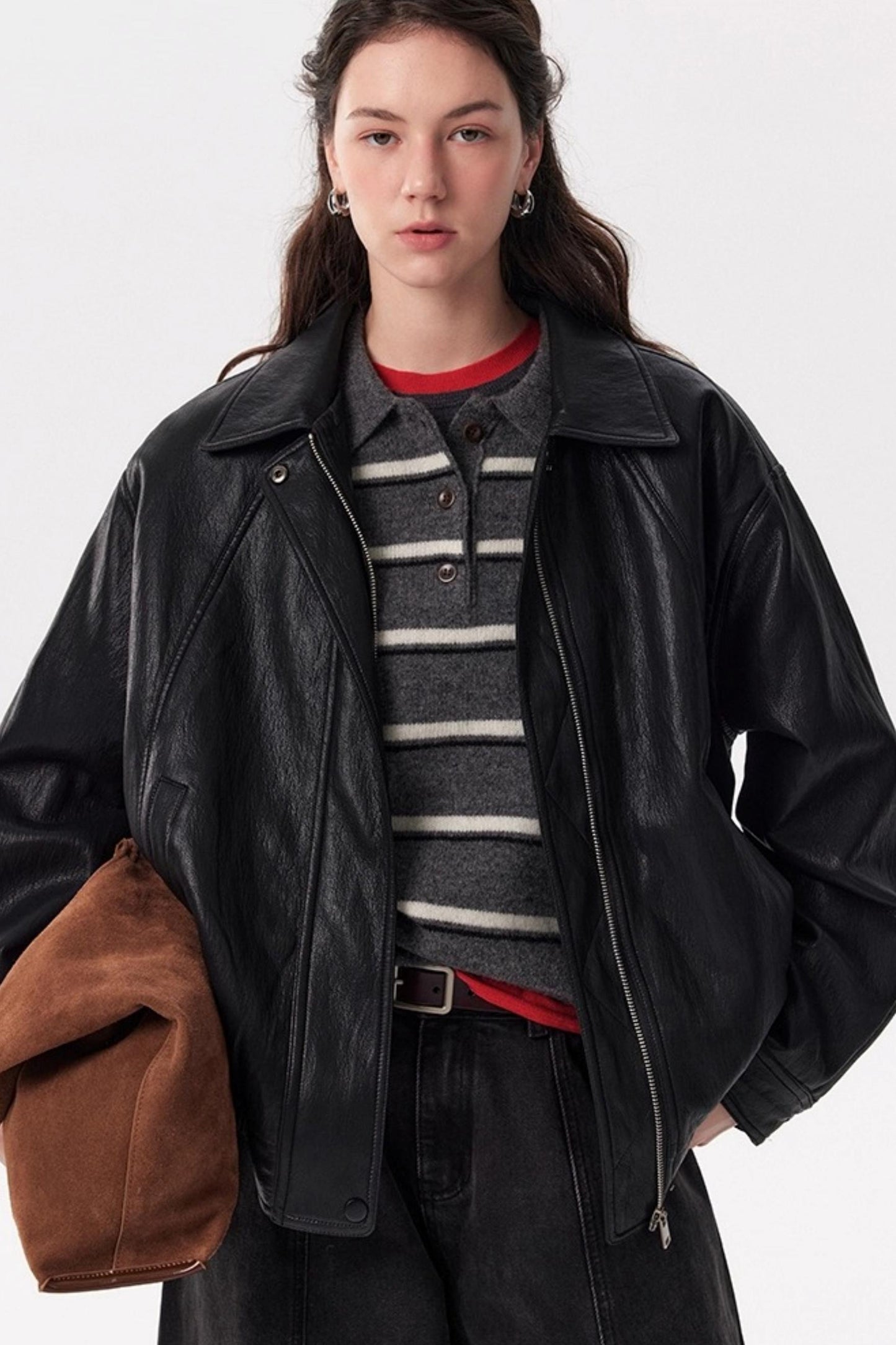 Autumn Black PU Leather Jacket