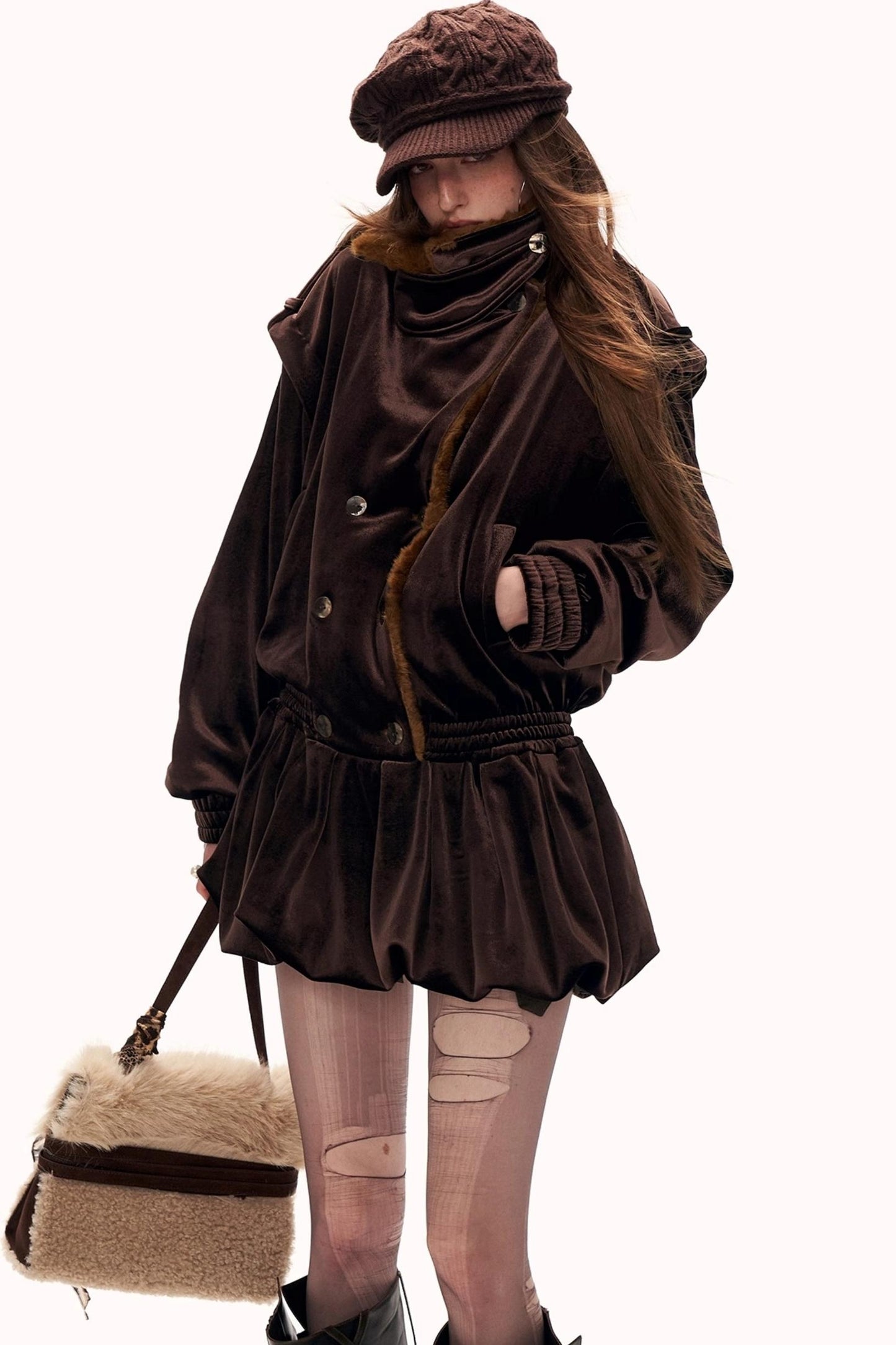 Floral Patchwork Jacket Dress