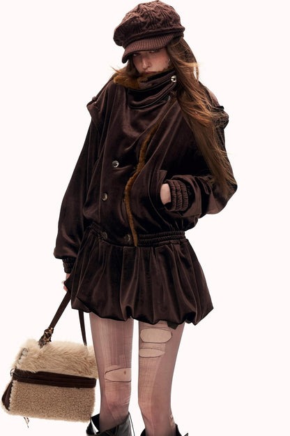 Floral Patchwork Jacket Dress