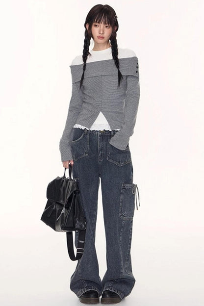 Striped Long Sleeve Top Set-Up