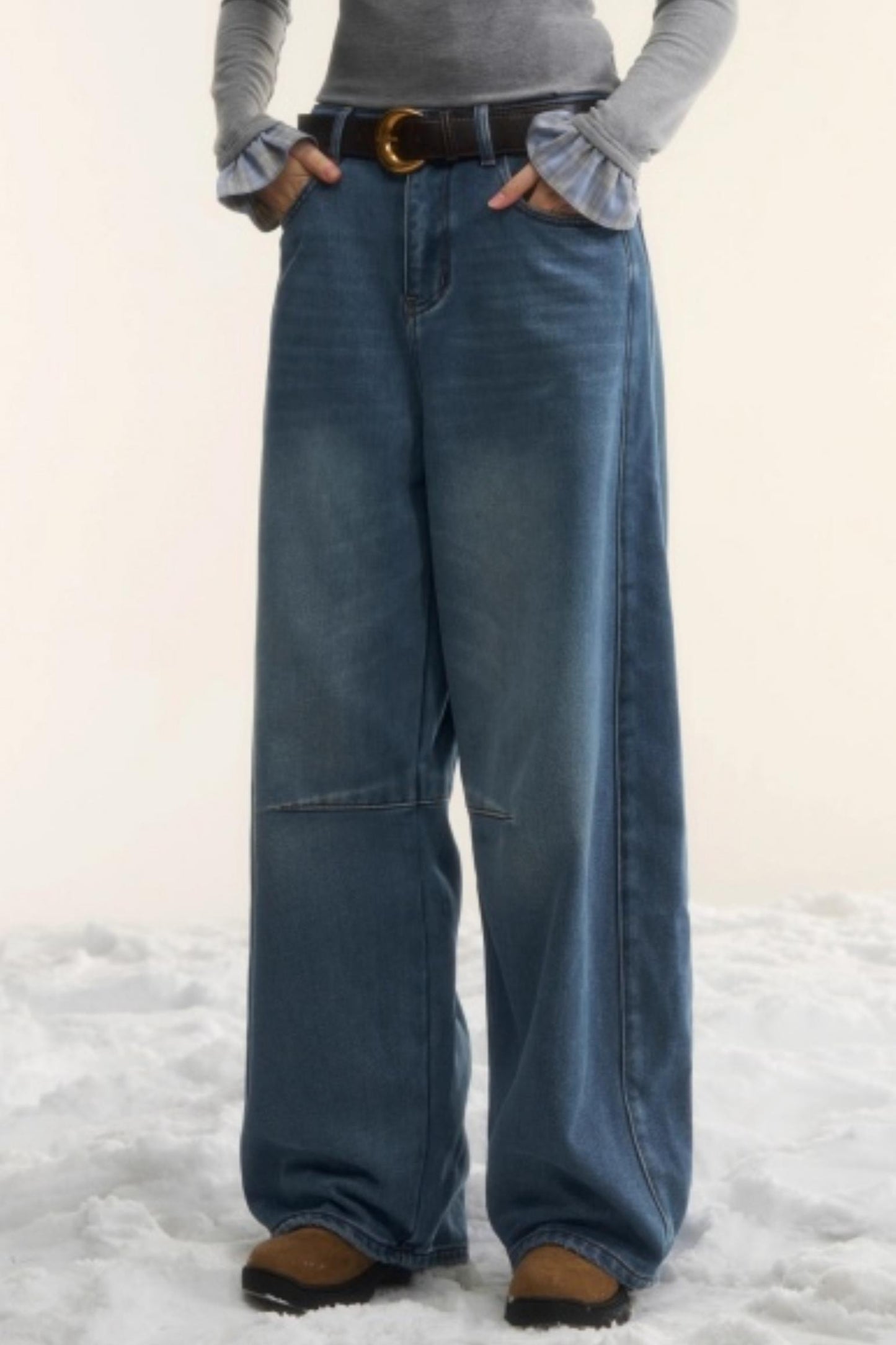 Blue Fleece-Lined Scimitar Pants
