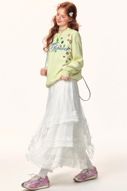 Letter Print Winter Sweater