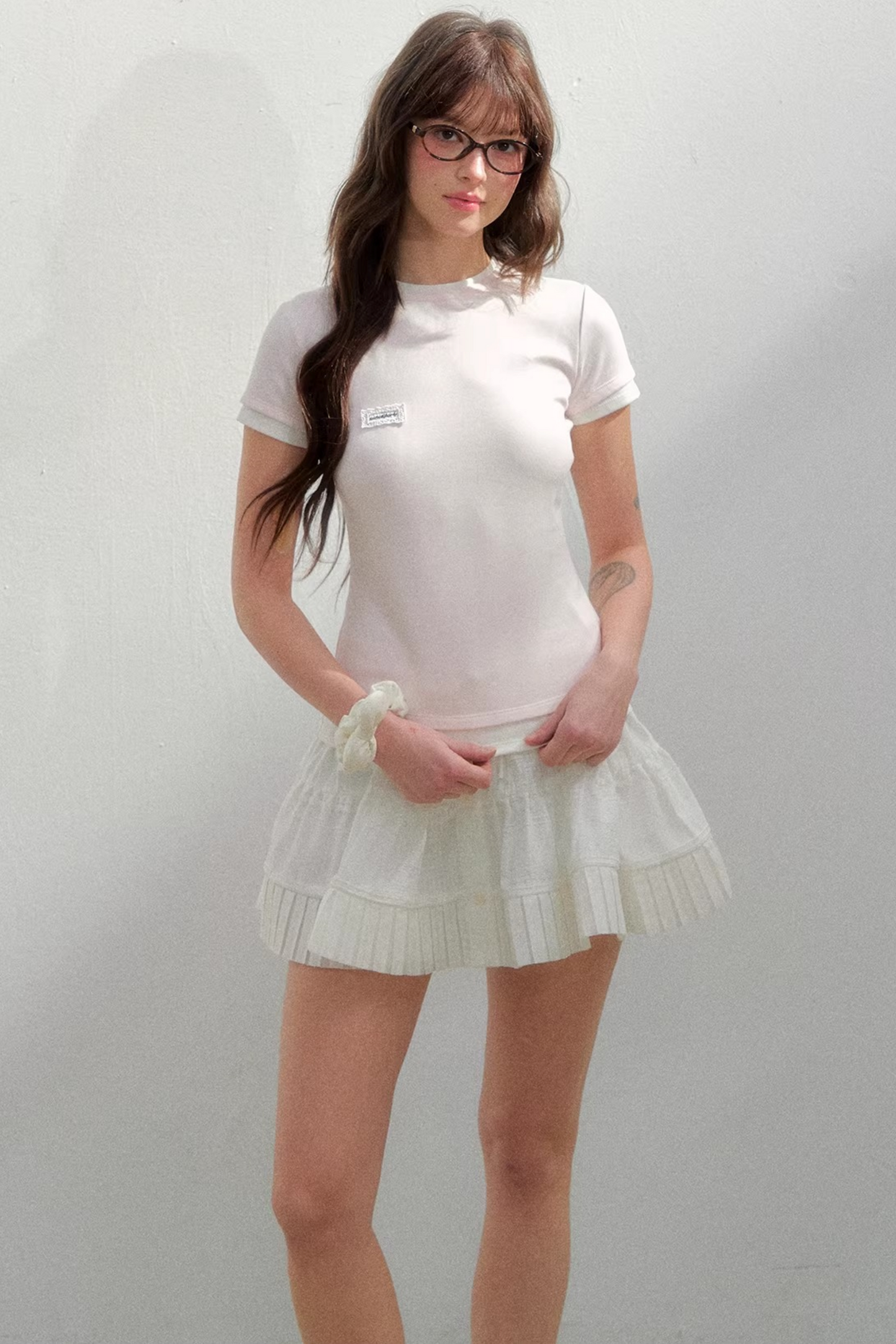 Contrasting Cotton Slim-Fit Top