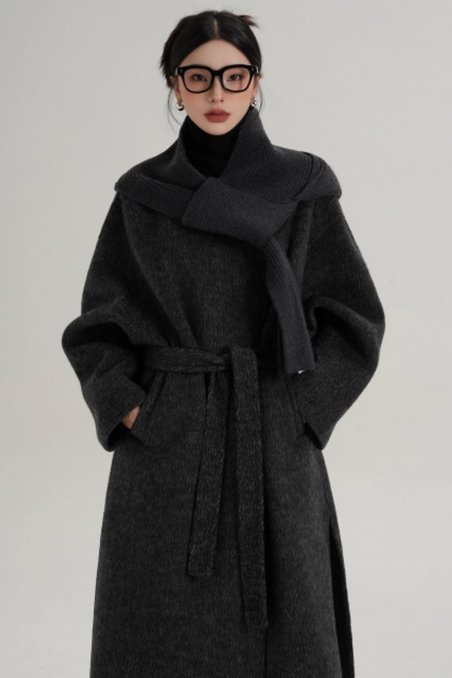 Hooded Double-Sided Wool Coat